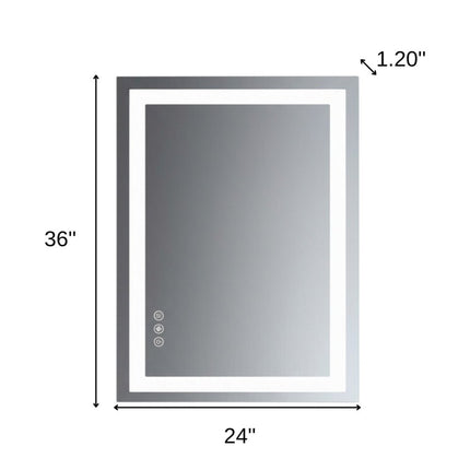 36" Lighted Frameless Bathroom Vanity Mirror HomeRoots