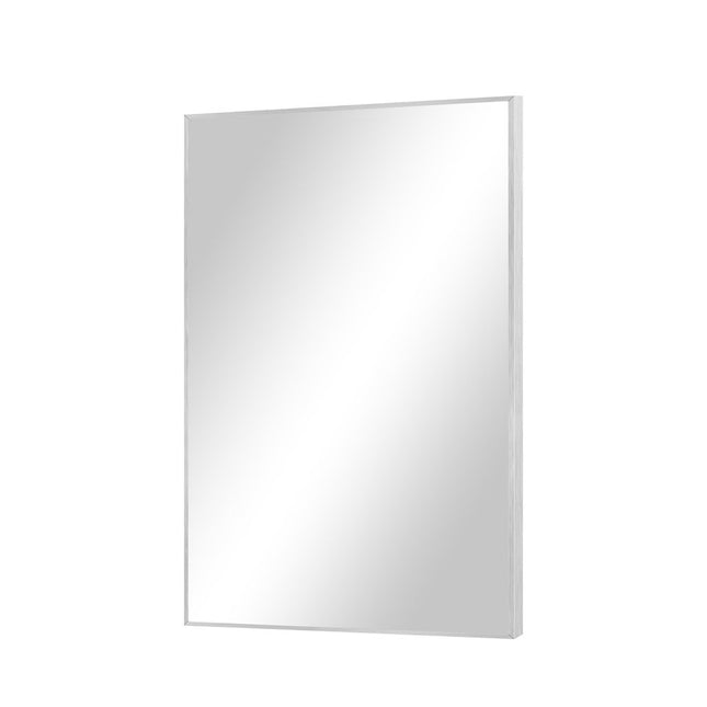 38" Silver Aluminum Framed Bathroom Vanity Mirror HomeRoots