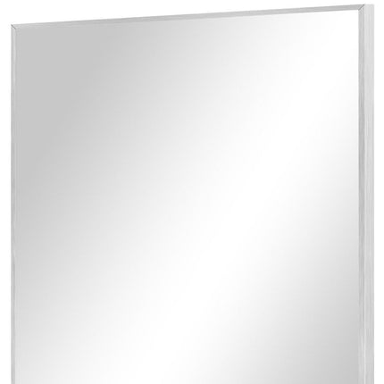 38" Silver Aluminum Framed Bathroom Vanity Mirror HomeRoots