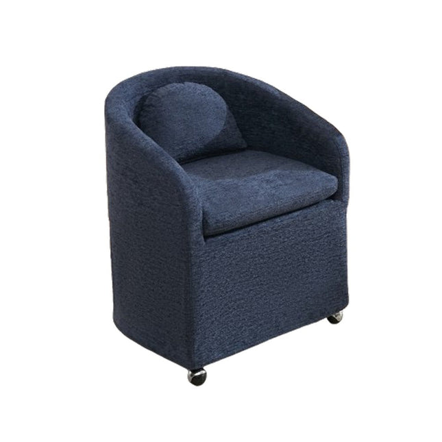 Blue Chenille Wing Back Dining Side Chair HomeRoots