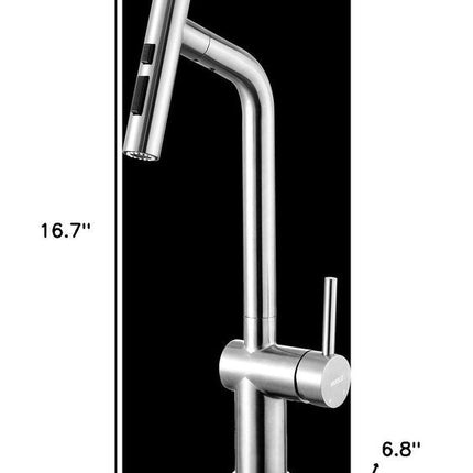 5" Silver Stainless Steel Bar Faucet HomeRoots