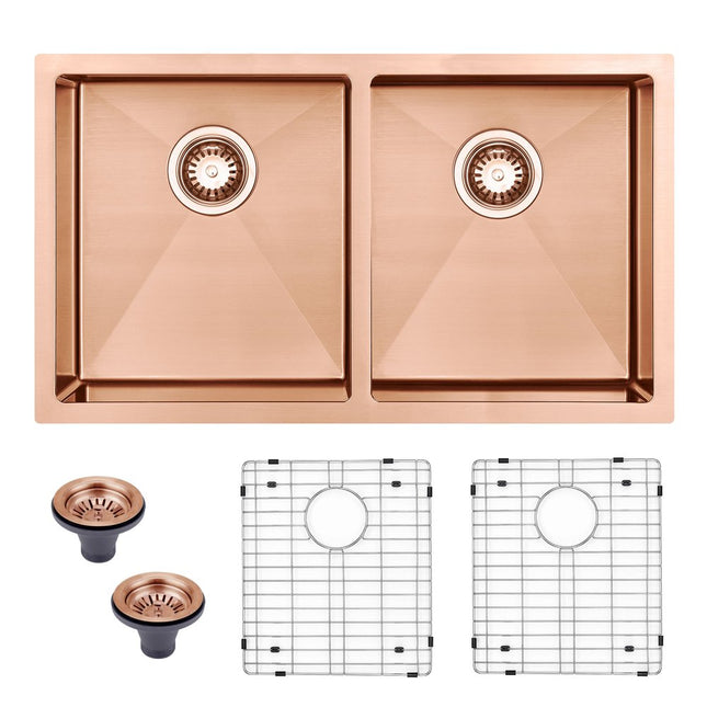 10" X 33" Gold Stainless Steel Undermount With Sink HomeRoots