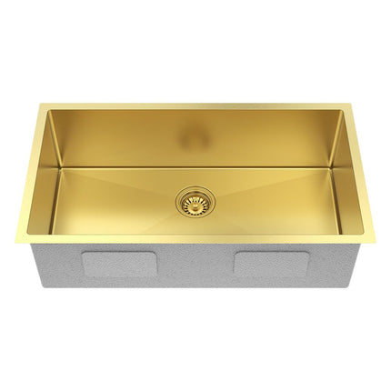 9" X 30" Gold Stainless Steel Undermount Kitchen Sink HomeRoots