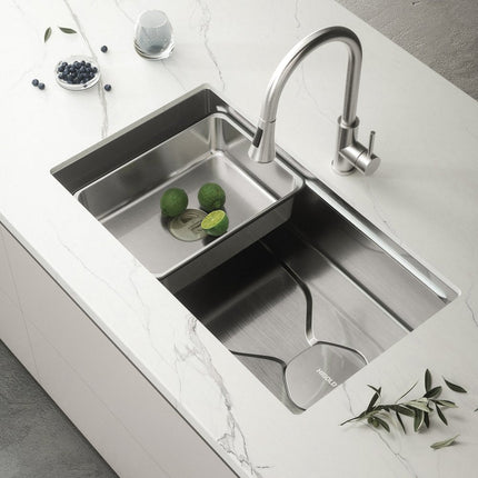 9" X 30" Silver Stainless Steel Undermount Kitchen Sink HomeRoots
