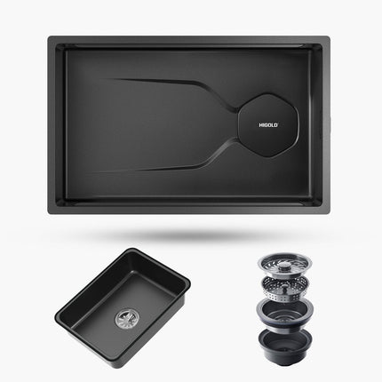 9" X 30" Black Stainless Steel Undermount Kitchen Sink HomeRoots