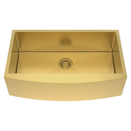 10" X 33" Gold Stainless Steel Undermount Kitchen Sink HomeRoots