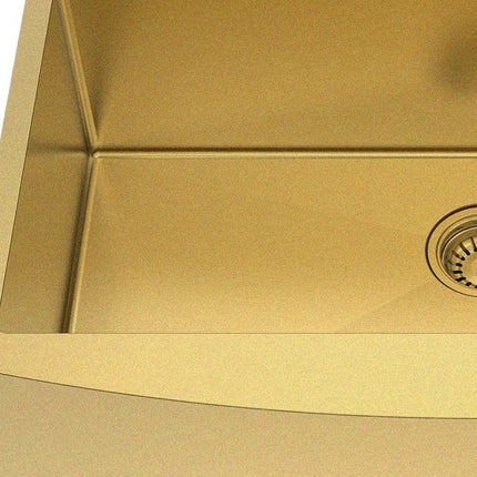 10" X 33" Gold Stainless Steel Undermount Kitchen Sink HomeRoots