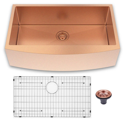 10" X 33" Gold Stainless Steel Undermount Kitchen Sink HomeRoots
