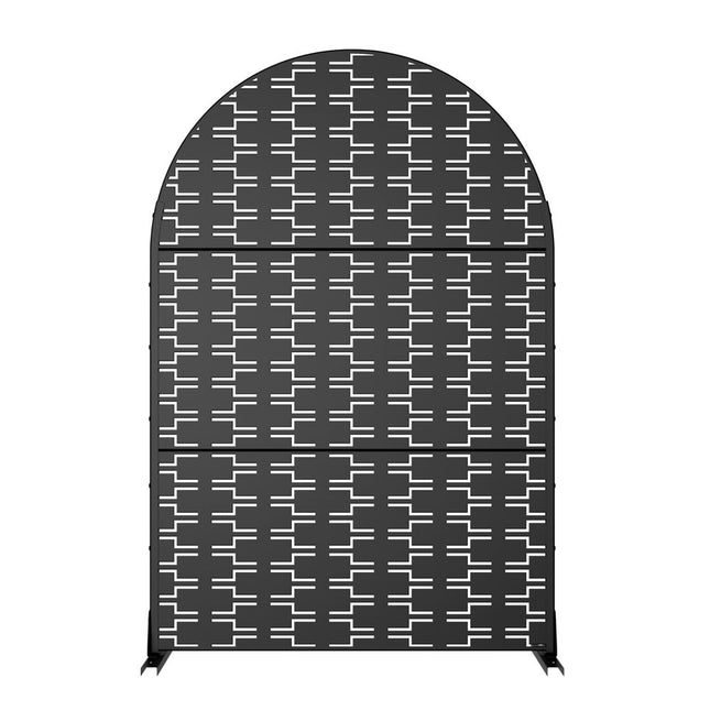 72" Black Steel Three Panel Screen Room Divider