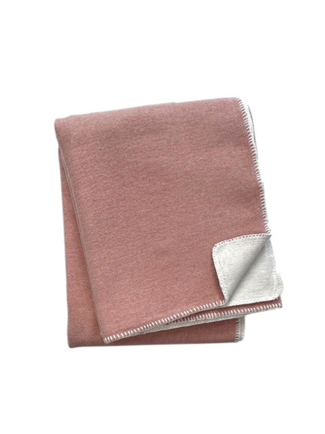 51" X 67" Pink And Cream Cotton Blend Plush Throw Blanket HomeRoots