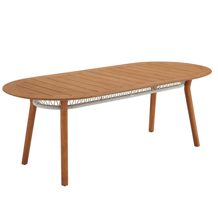 Seven Piece Brown Oval Solid Wood Dining Set with Six Chairs HomeRoots