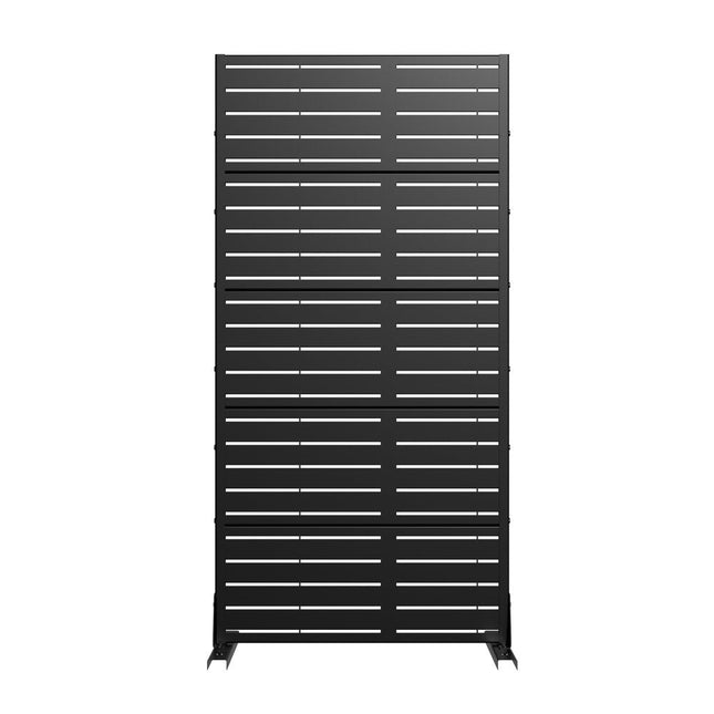60" Black Steel Five Panel Screen Room Divider HomeRoots