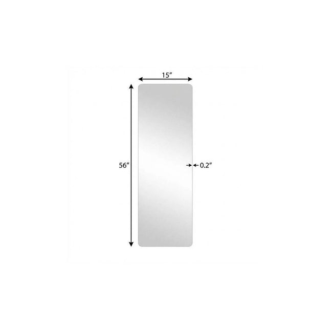 56" Frameless Full Length Hanging Mirror HomeRoots