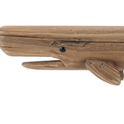 Set of Two Brown Metal Whale Statue HomeRoots
