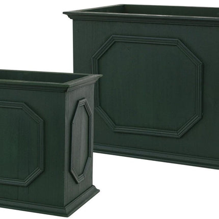 Set of Three Green Wood 107 Ounce Rectangular Planter Boxes HomeRoots