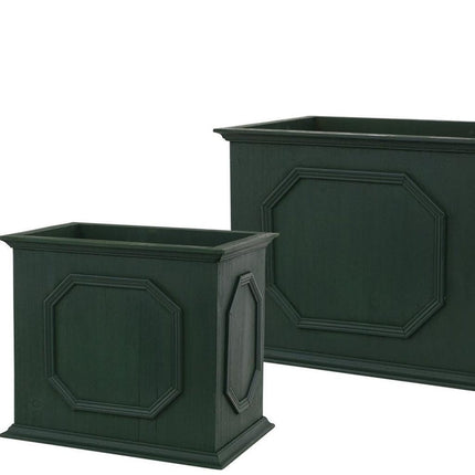 Set of Three Green Wood 107 Ounce Rectangular Planter Boxes HomeRoots