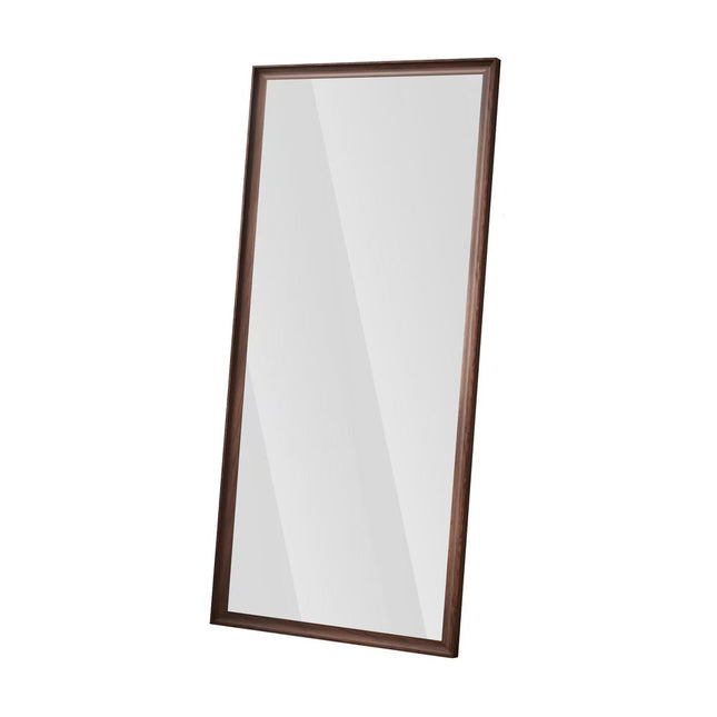 71" Brown Wood Wall Mounted And Leaning Framed Full Length Mirror HomeRoots