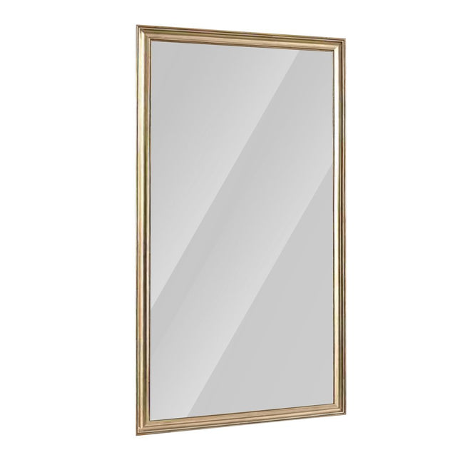 71" Golden Brown Wood Wall Mounted And Leaning Framed Full Length Mirror HomeRoots