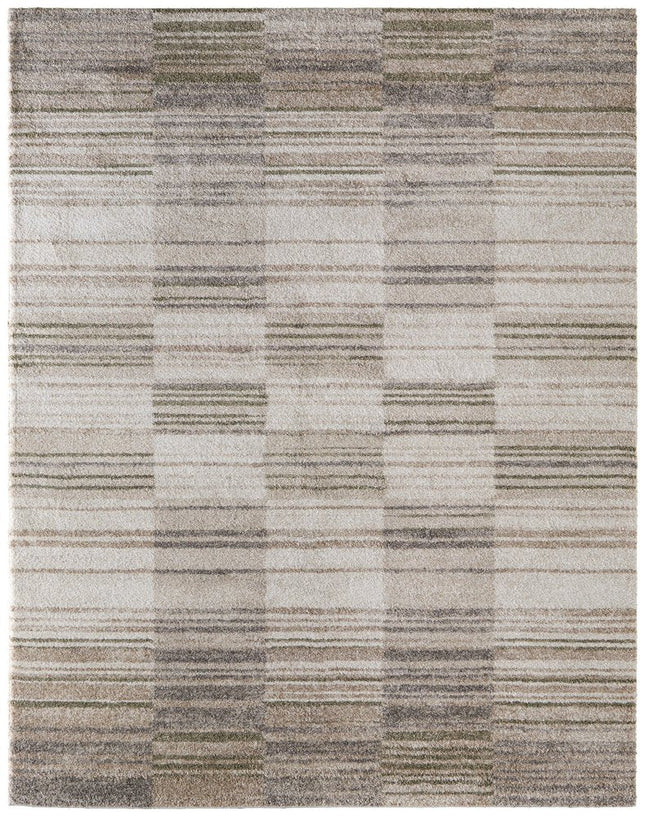 10' X 13' Blue And Ivory Geometric Area Rug HomeRoots