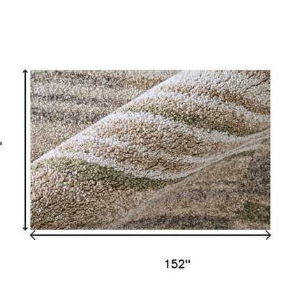 10' X 13' Blue And Ivory Geometric Area Rug HomeRoots