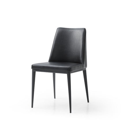 Black Faux Leather Dining Parsons Chair