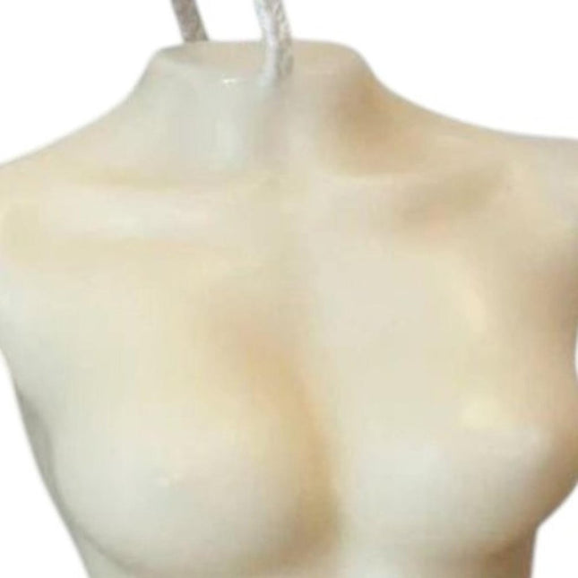 4" Ivory Black Ice Scented Dimensional Female Form Candle HomeRoots