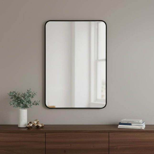 36" Black Aluminum Framed Accent Mirror HomeRoots