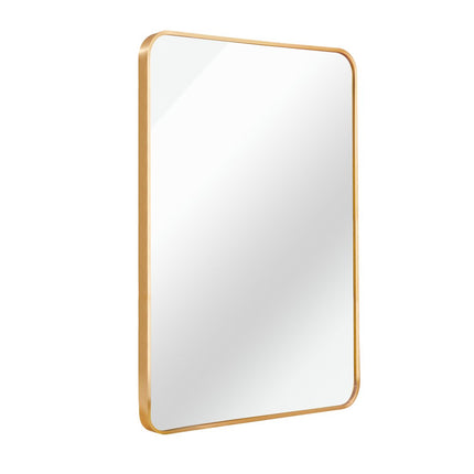 36" Gold Aluminum Framed Accent Mirror HomeRoots