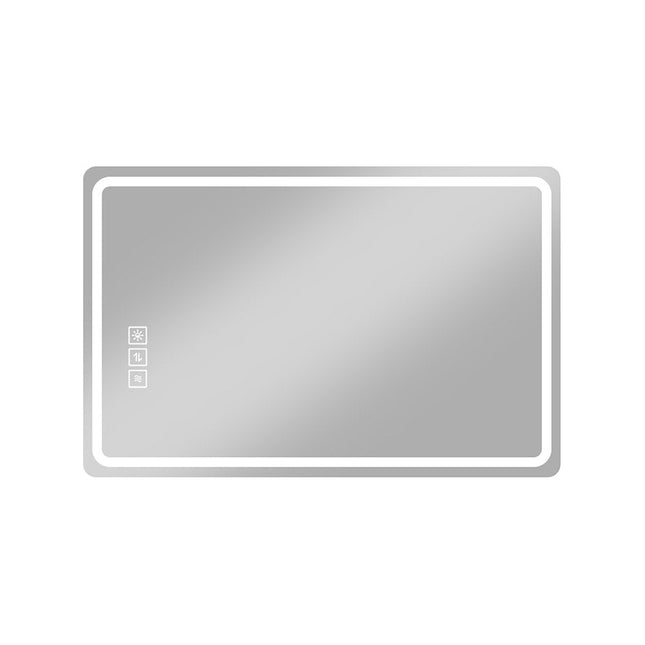 32" Silver Lighted Frameless Anti Fog Bathroom Vanity Mirror HomeRoots