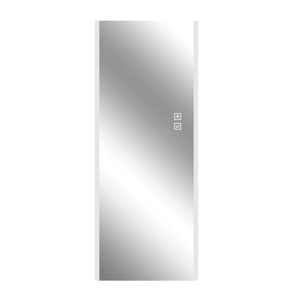 65" Silver Lighted Wall Mounted And Leaning Frameless Full Length Hanging Mirror HomeRoots