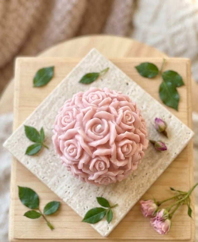 3" Pink Vanilla Scented Blossom Dimensional Candle HomeRoots
