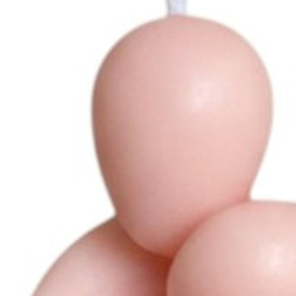 2" Peach Creamy Vanilla Scented Mother And Child Dimensional Candle HomeRoots