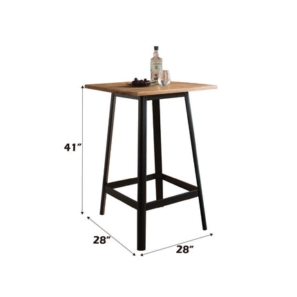 ACME 72330 Jacotte Bar Table, Natural & Black