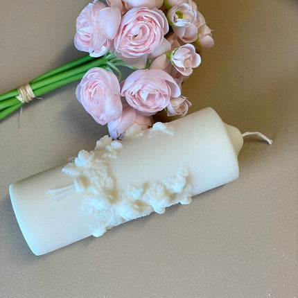 2" Ivory Unscented Candle Round Pillar HomeRoots