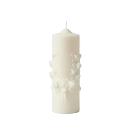 2" Ivory Unscented Candle Round Pillar HomeRoots