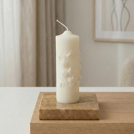 2" Ivory Unscented Candle Round Pillar HomeRoots