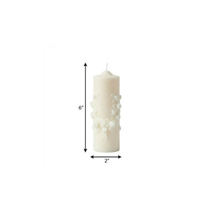 2" Ivory Cashmere Plum Scented Candle HomeRoots