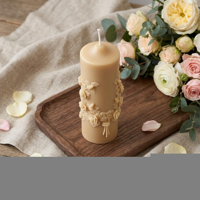2" Almond Unscented Candle HomeRoots