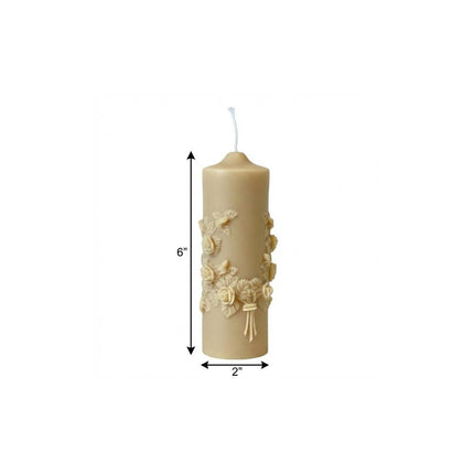 2" Almond White Tea Scented Candle HomeRoots