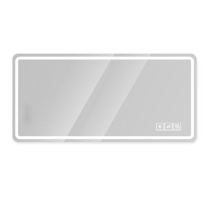 28" Lighted Frameless Anti Fog Bathroom Vanity Mirror HomeRoots