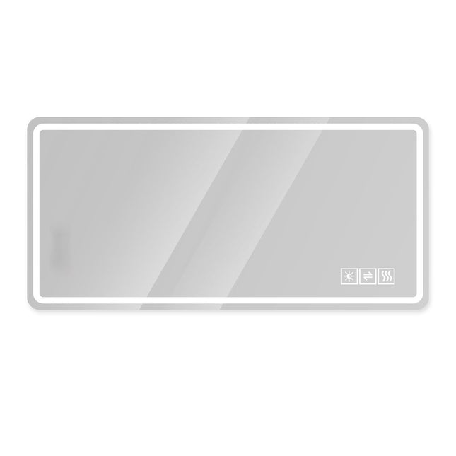 28" Lighted Frameless Anti Fog Bathroom Vanity Mirror HomeRoots