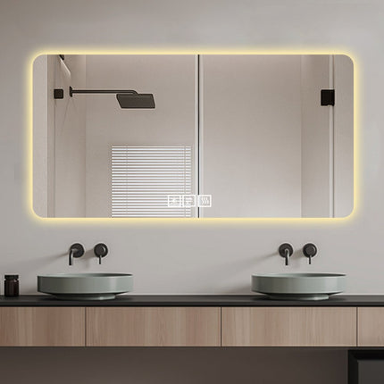 28" Lighted Frameless Anti Fog Bathroom Vanity Mirror HomeRoots