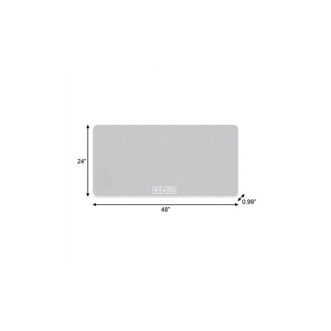 24" Lighted Frameless Anti Fog Bathroom Vanity Mirror HomeRoots