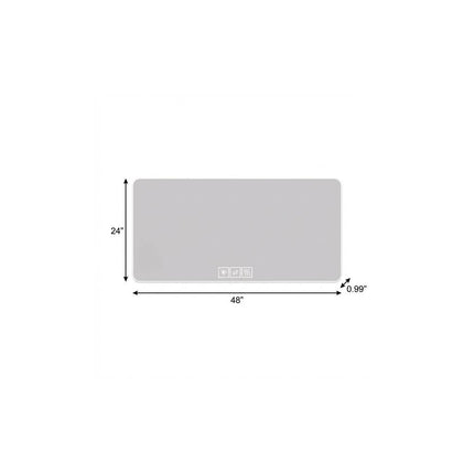 24" Lighted Frameless Anti Fog Bathroom Vanity Mirror HomeRoots