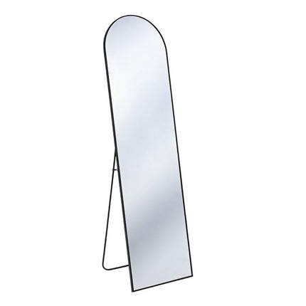 59" Black Aluminum Arch Freestanding And Wall Mounted Framed Full Length Mirror HomeRoots