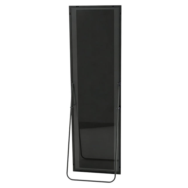 59" Black Aluminum Freestanding And Wall Mounted Framed Full Length Mirror HomeRoots