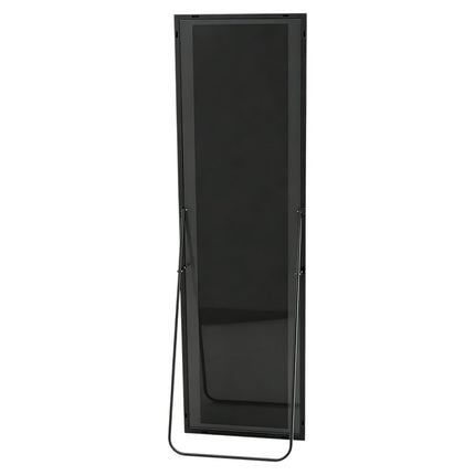 64" Black Aluminum Freestanding And Wall Mounted Framed Full Length Mirror HomeRoots
