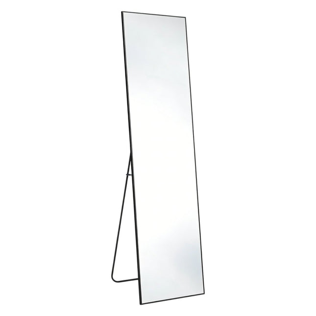 64" Black Aluminum Freestanding And Wall Mounted Framed Full Length Mirror HomeRoots