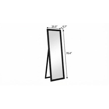 70" Black Aluminum Freestanding And Wall Mounted Framed Full Length Mirror HomeRoots