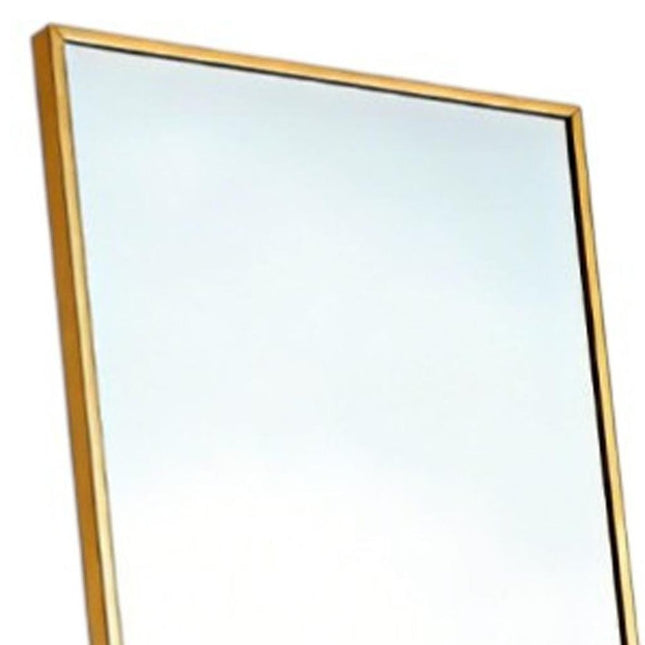 70" Gold Aluminum Freestanding And Wall Mounted Framed Full Length Mirror HomeRoots
